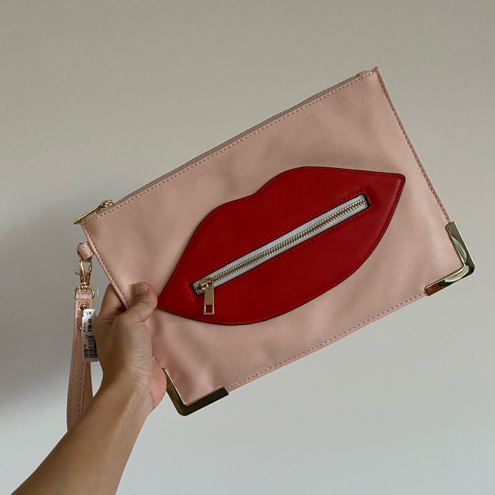 Aldo Red Lip Clutch